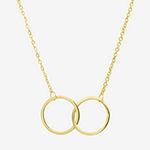 Womens 14K Gold Round Pendant Necklace