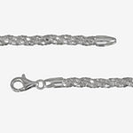 Made in Italy Sterling Silver 7.5 Inch Solid Link Chain Bracelet