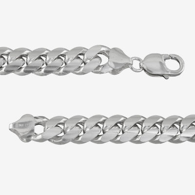 Made in Italy Sterling Silver / Inch Solid Curb Chain Bracelet