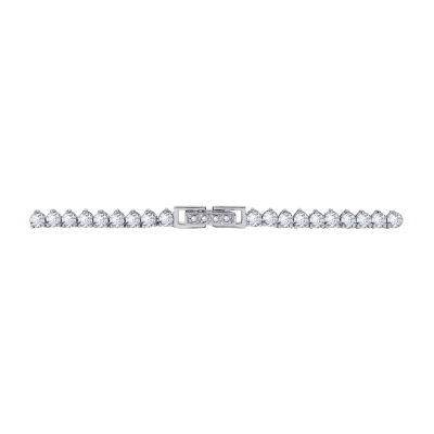 DiamonArt® Sterling Silver 20¾ CT. T.W. Cubic Zirconia Graduated Link Necklace