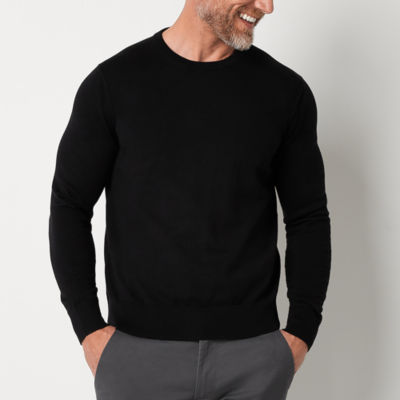 St. John's Bay Fine Gauge Mens Crew Neck Long Sleeve Pullover Sweater