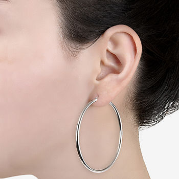 earrings silver hoop