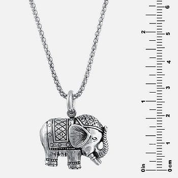 Sterling Silver Elephant Pendant Necklace - JCPenney