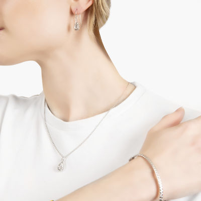 Diamond Cut Womens Sterling Silver 3-pc. Jewelry Set