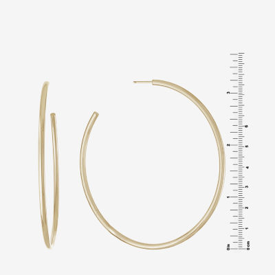 14K Gold Over Silver Round 86MM Hoop Earrings