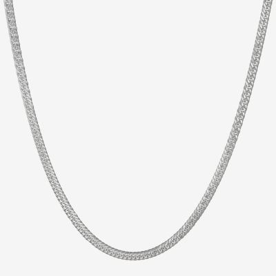 Made in Italy Unisex Adult Sterling Silver 20 Inch Curb Chain Necklace
