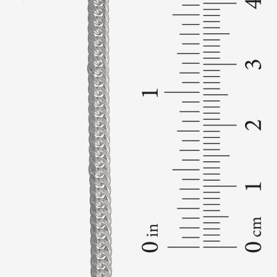 Made in Italy Womens Sterling Silver 7.5 Inch Solid Curb Chain Bracelet