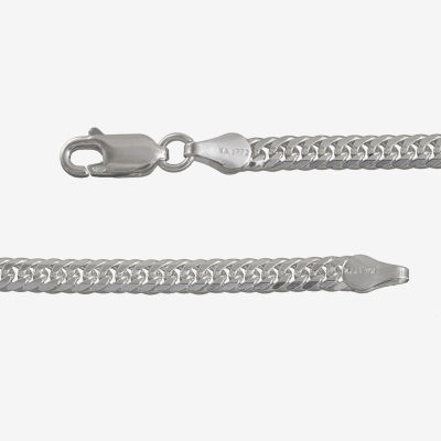 Made in Italy Womens Sterling Silver 7.5 Inch Solid Curb Chain Bracelet