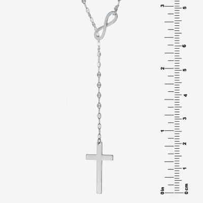 Womens Sterling Silver Cross Pendant Necklace