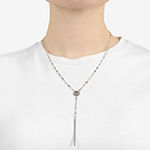 Womens Sterling Silver Y Necklace