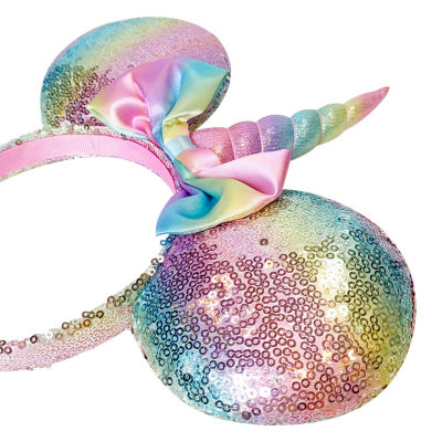 Disney Collection Girls Unicorn Rainbow Minnie Mouse Ears Headband