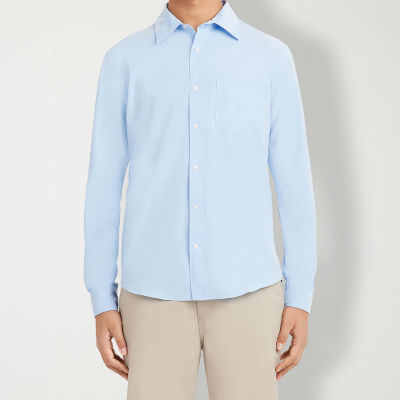 IZOD Young Mens Long Sleeve Button-Down Oxford Shirt