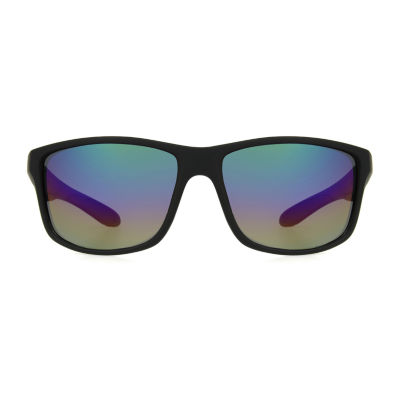 Panama Jack Mens Polarized Rectangular Sunglasses, Color Black JCPenney