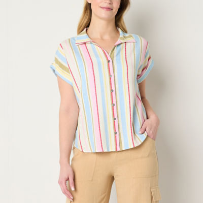 Frye and Co. Womens Short Sleeve Blouse