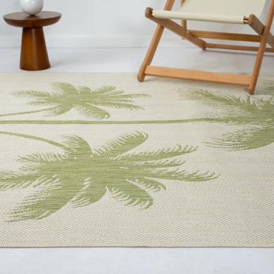 Catherine Palm Trees Indoor Outdoor Rectangular Area Rug