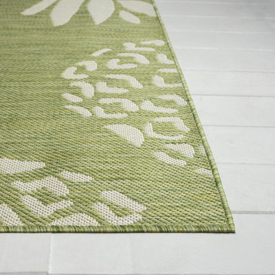 Catherine Pineapples Indoor Outdoor Rectangular Area Rug