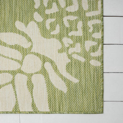 Catherine Pineapples Indoor Outdoor Rectangular Area Rug