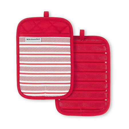 KitchenAid Albany 2-pc. Pot Holders, One Size, Red