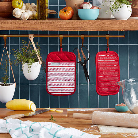 KitchenAid Albany 2-pc. Pot Holders, One Size, Red