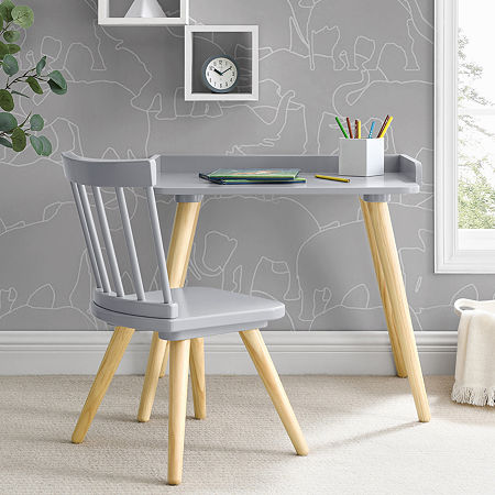 Essex Kids Table + Chairs, One Size, Gray