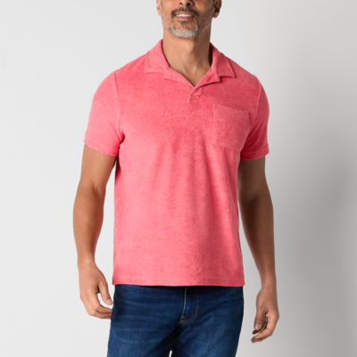 St. John's Bay Terry Mens Classic Fit Short Sleeve Pocket Polo Shirt
