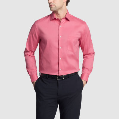 Van Heusen Everyday Defense Stain Shield Mens Regular Fit Stretch Fabric Wrinkle Free Long Sleeve Dress Shirt