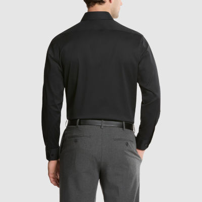 Van Heusen Fitted Everyday Defense Stain Shield Mens Modern Fit Stretch Fabric Wrinkle Free Long Sleeve Dress Shirt