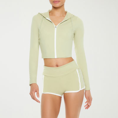 Forever 21 Womens Juniors Hooded Lightweight Track Jacket