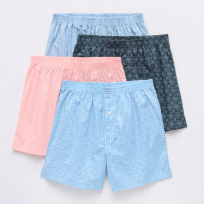 Stafford Woven Mens 4 Pack Boxers