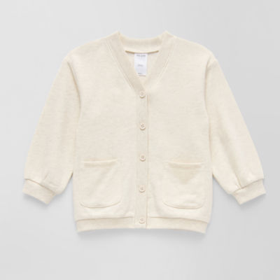 Okie Dokie Toddler & Little Girls Crew Neck Long Sleeve Cardigan