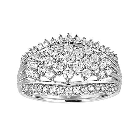 1 CT.T.W. Natural Diamond 14K White Gold Ring, 9, White