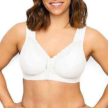 Exquisite Form® Women's FULLY Wireless Cotton Back & Posture Support Bra  with Front Closure & Lace- 5100531 - JCPenney