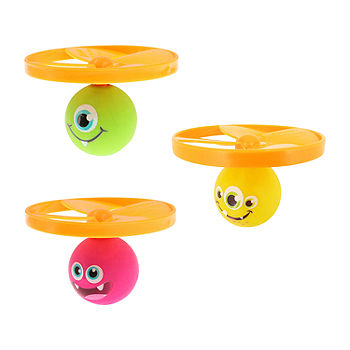Spinning Fidget Toy, Google Eyed Smiley Face, Choice of Colors