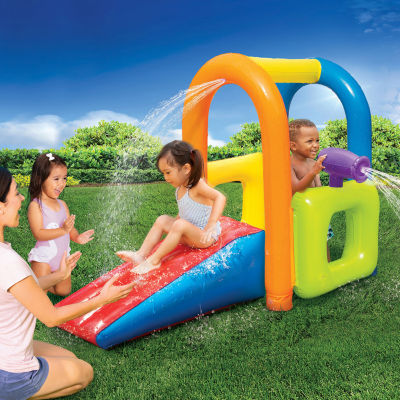 Banzai Jr. Splash Fun Toddlers Activity Water Park 18 Months  Up Kiddie Pool