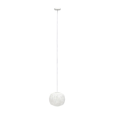 1-Light Woven Paper Shade Pendant, One Size, White