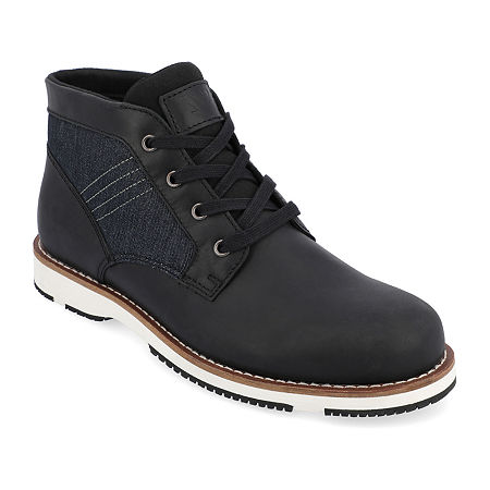 Territory Mens Redwoods Block Heel Chukka Boots, 11 Medium, Black