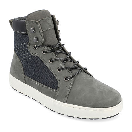 Territory Mens Latitude Flat Heel Lace Up Boots, 10 1/2 Medium, Gray