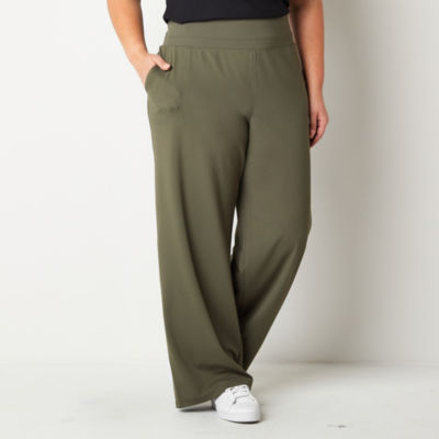 Stylus Plus Womens High Rise Wide Leg Pull-On Pants - JCPenney