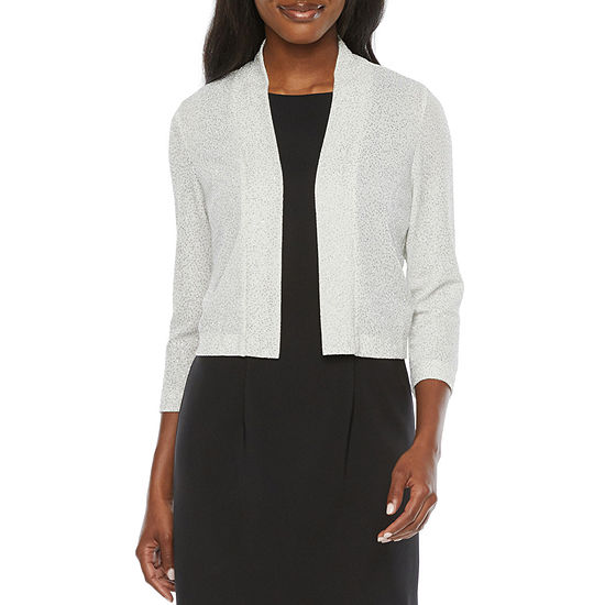 Perceptions Womens Long Sleeve Shrug, Color: Ivory - JCPenney