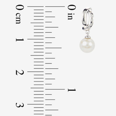 Cultured Freshwater Pearl Sterling Silver Drop Earrings