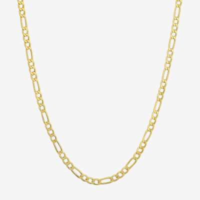 10K Yellow Gold 2.9mm 20-22" Semi-Solid Figaro Chain