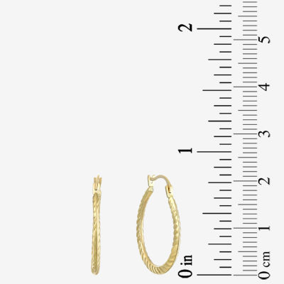 10K Gold Rope Hoop Earrings