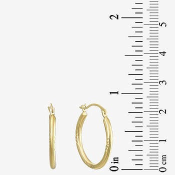 Royal Chain 10K Gold Oval Knife Edge Hoop Earring ZER3398, Dondero's  Jewelry