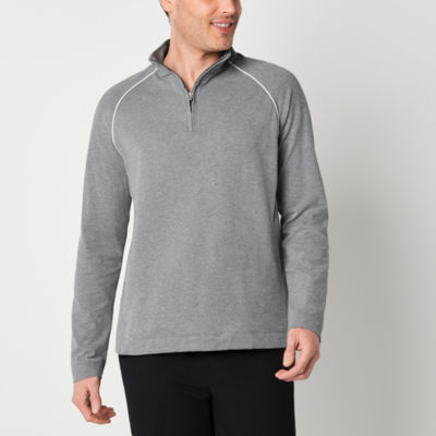 Van Heusen Mens Long Sleeve Flex Fleece Blocked Crewneck Pullover