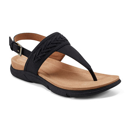 Easy Spirit Womens Monte Strap Sandals, 6 Wide, Black