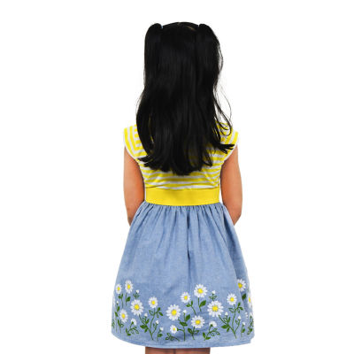 Lilt Little Girls Short Sleeve Cap Fit + Flare Dress