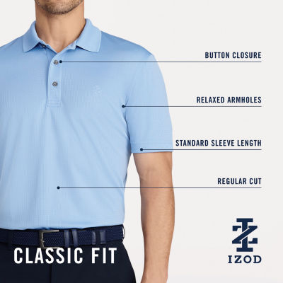 IZOD Golf Mens Classic Fit Short Sleeve Polo Shirt