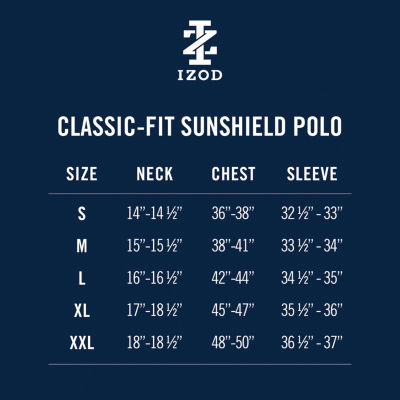 IZOD Sunshield Performance Mens Classic Fit Short Sleeve Pocket Polo Shirt