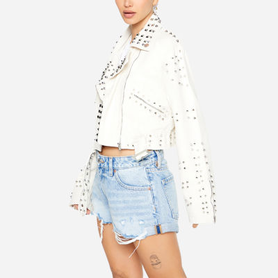 Forever 21 Studded Lightweight Motorcycle Jacket-Juniors