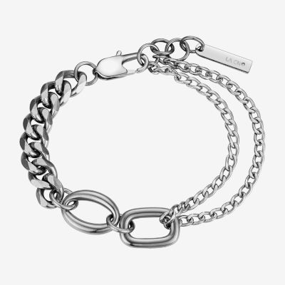 J.P. Army J.P. Army Stainless Steel 8 1/2 Inch Link Chain Bracelet